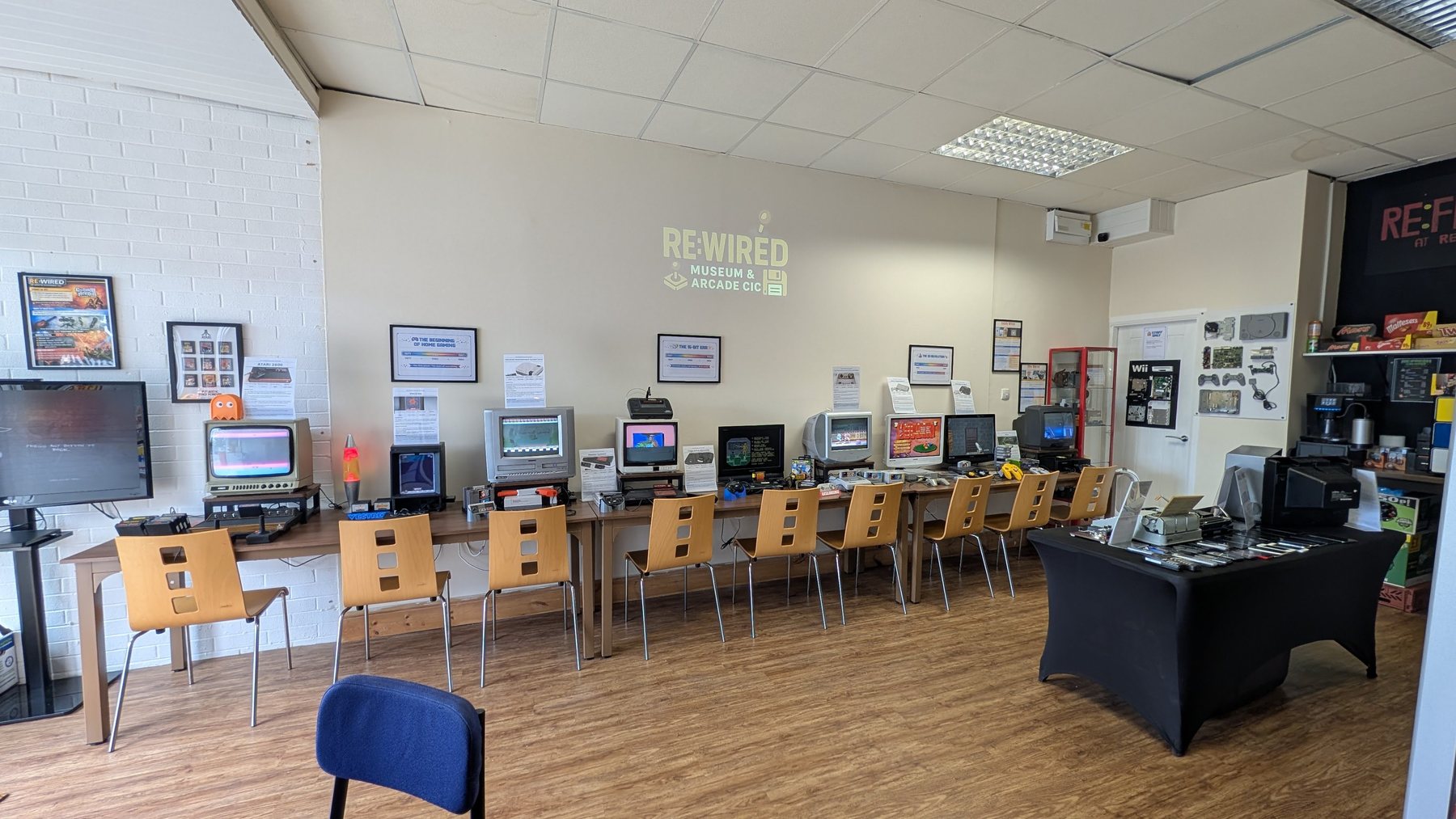 Current Re:Wired museum floor with playable computers