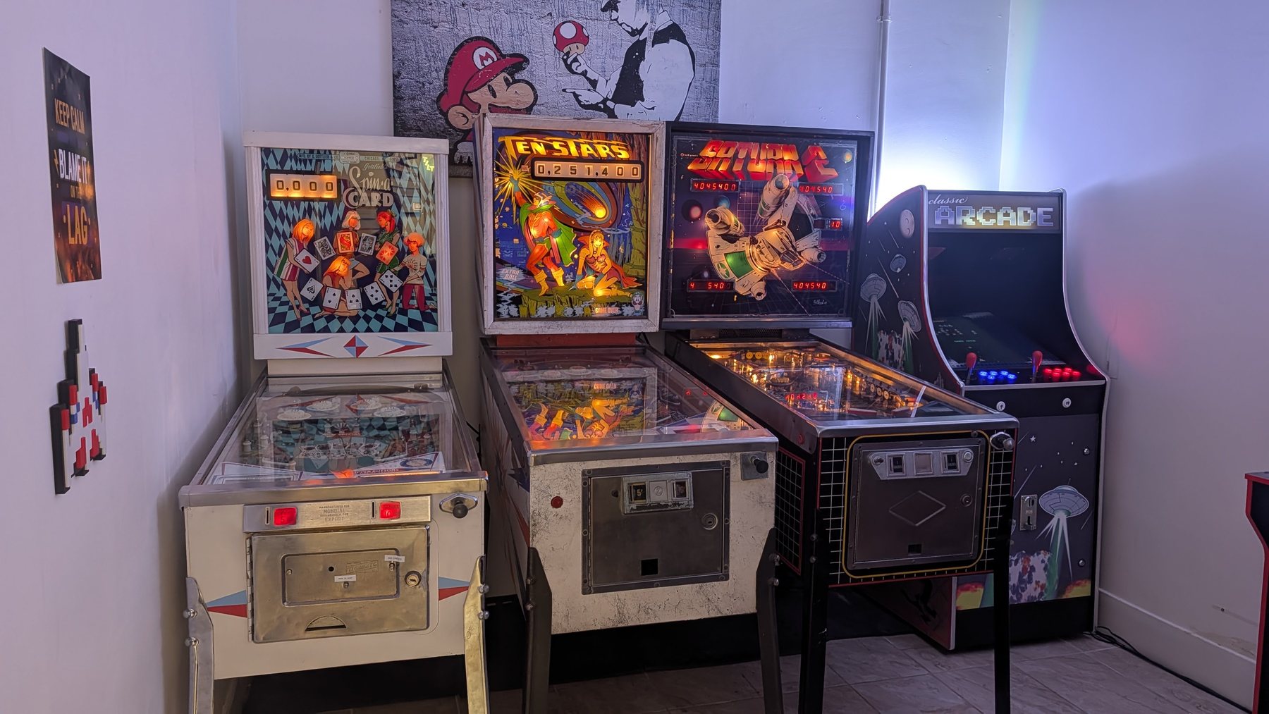 Pinball machines at Re:Wired
